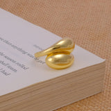 Chunky Gold Dome Ring: Bold Geometric Brass Statement Jewelry