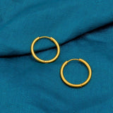 Classic Gold Hoop Earrings Minimal Everyday Hoops Timeless Unisex Jewelry