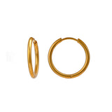 Classic Gold Hoop Earrings Minimal Everyday Hoops Timeless Unisex Jewelry
