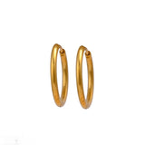 Classic Gold Hoop Earrings Minimal Everyday Hoops Timeless Unisex Jewelry