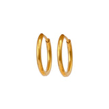 Classic Gold Plated Hoop Earrings Minimalist Everyday Jewelry