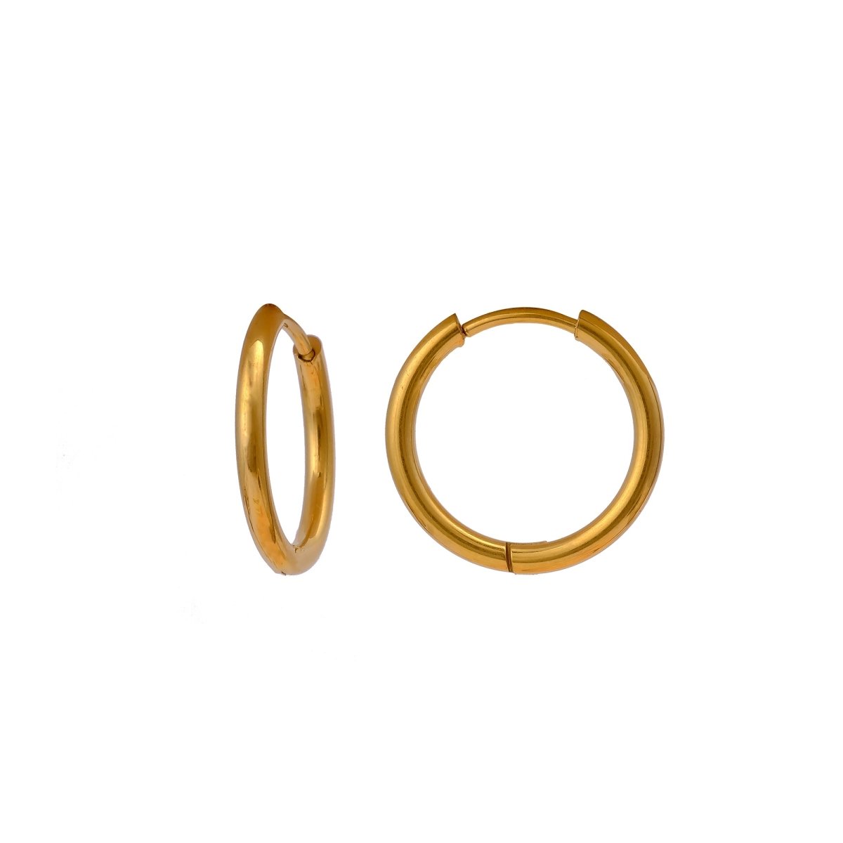 Classic Gold Plated Hoop Earrings Minimalist Everyday Jewelry