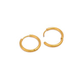 Classic Gold Plated Hoop Earrings Minimalist Everyday Jewelry