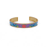 Colorful Enamel Bangle Handmade Adjustable Bangle Gold Plated Jewelry