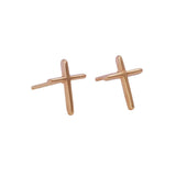 Cross Stud Earrings Minimal Dainty Gold Plated Cross Earrings for Everyday Wear