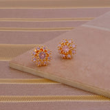 Cubic Zircon Gemstone Earrings Aesthetic Stud Earrings For Her