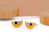 Cute Astronaut Studs Moon Shape Earrings Galaxy-Inspired Jewelry