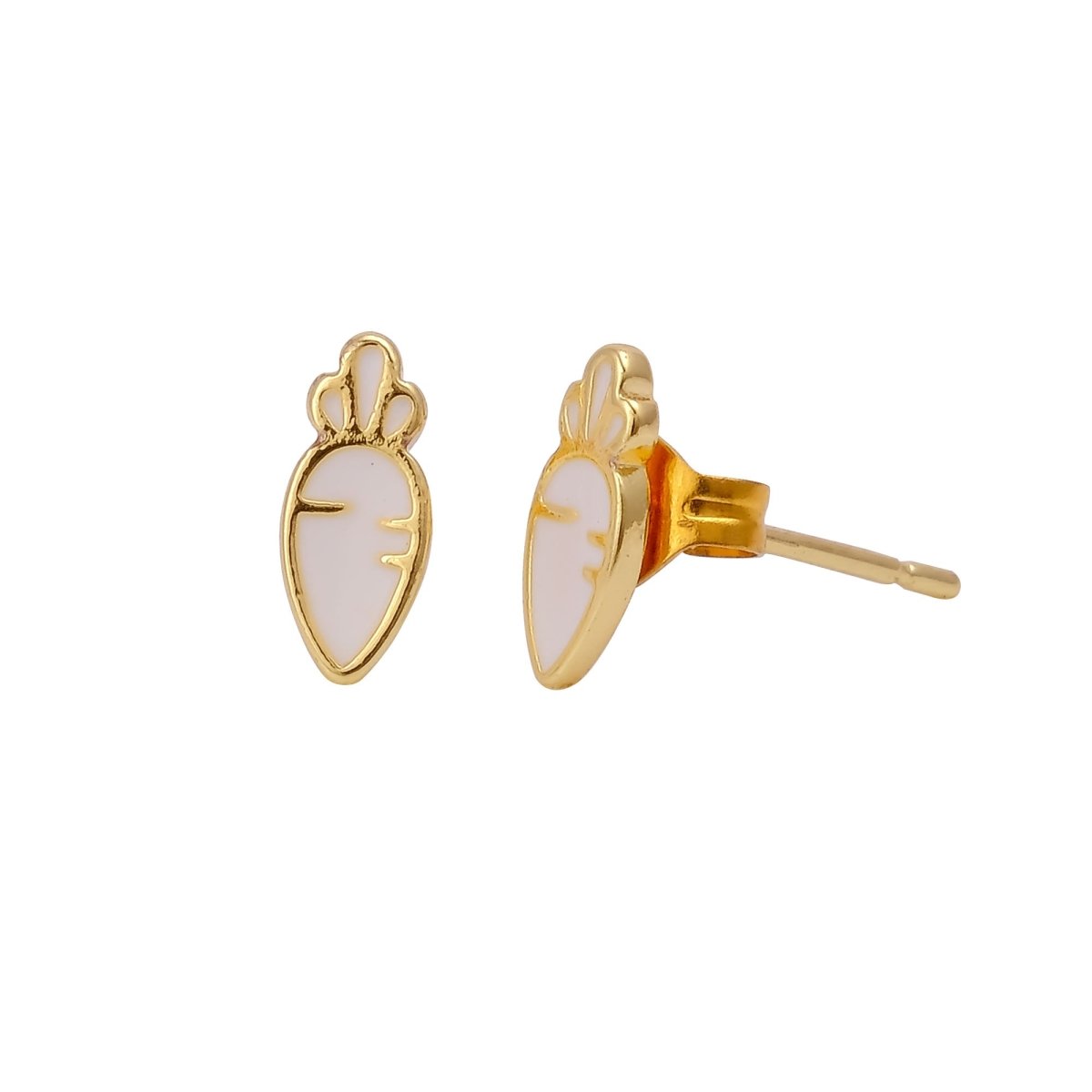 Cute Gold-Plated Carrot Studs Everyday Earring