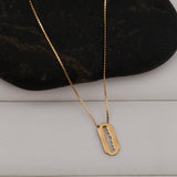 Edgy Blade Charm Necklace Minimal Gold Plated Necklace For Her