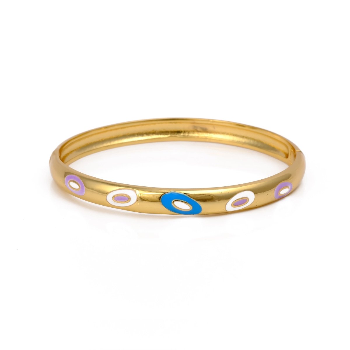Enameled Bangle Aesthetic Gold Plated Jewelry For Her