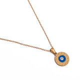Evil Eye Pendant Necklace Gold Chain with Protective Charm