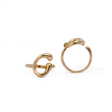 Front Open Adjustable Brass Rings Jewelry, Dome Style Geometric Ring For Gift.