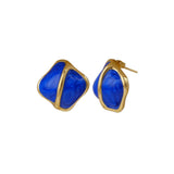 Gold Enamel Stud Earring Modern Style Earring