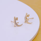 Gold Lizard Stud Earrings Gecko Animal Earrings Gold Plated Earring