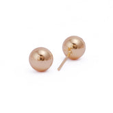 Gold Plated Ball Stud Earrings Classic Round Minimalist Everyday Jewelry