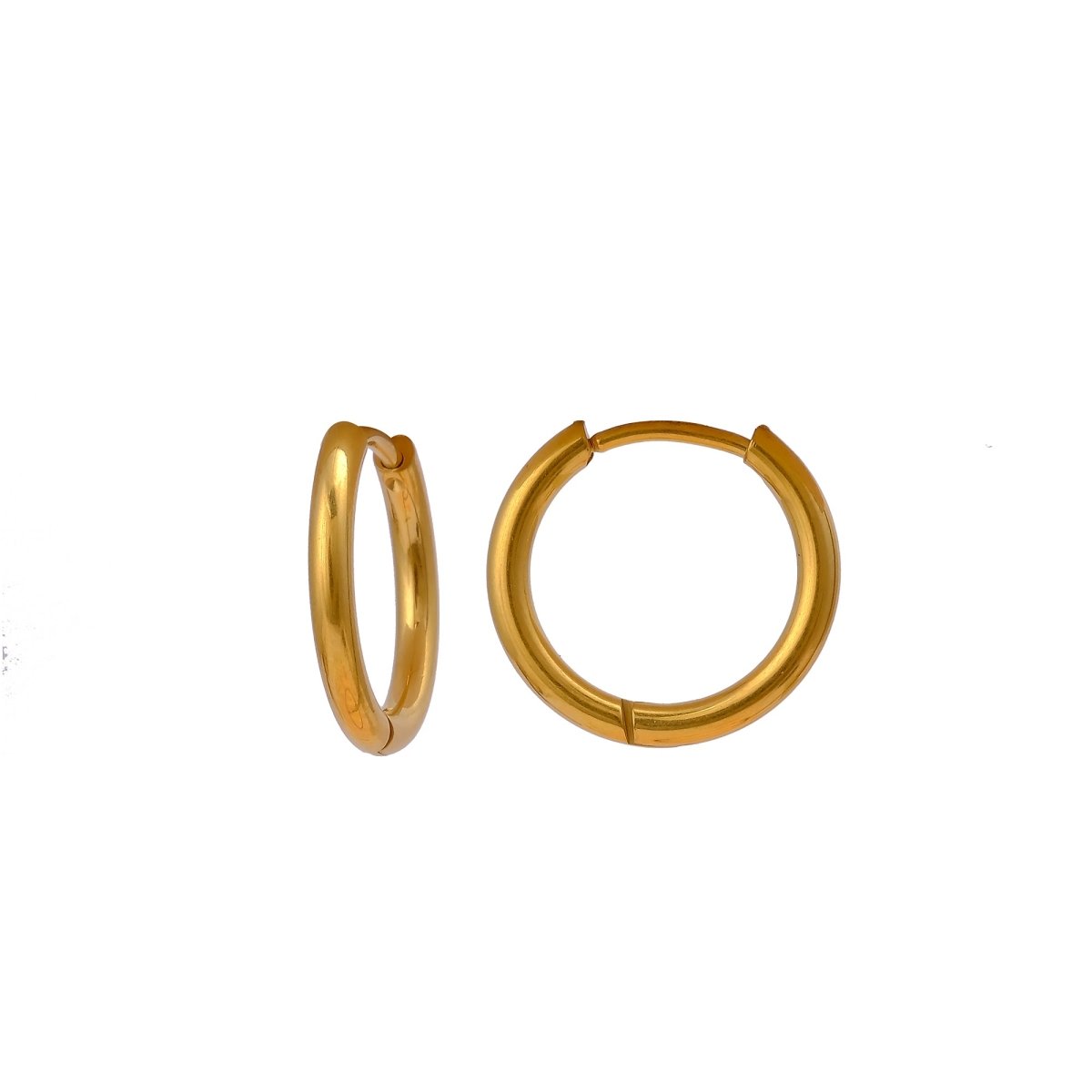 Gold Plated Oval Hoop Earrings Sleek Minimalist Everyday Jewelry