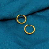 Gold Plated Oval Hoop Earrings Sleek Minimalist Everyday Jewelry