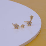 Gold Star Stud Earrings Dainty Star Shape Jewelry