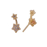 Gold Star Stud Earrings Dainty Star Shape Jewelry