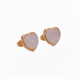 Heart of Pearl – Gold Plated Mother of Pearl Stud Earrings