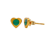Heart Shape Stud Earrings Trendy Gold Plated Jewelry