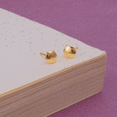 Hexagon Stud Earrings Minimalist Geometric Gold Plated Jewelry