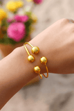 Minimal Gold Ball Bracelet Gold Plated Bangle Minimalist Statement Jewelry