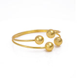 Minimal Gold Ball Bracelet Gold Plated Bangle Minimalist Statement Jewelry