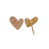 Minimalist Paerl Beads Stud Heart Shape Stud Post Earring For Children