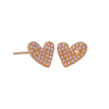 Minimalist Paerl Beads Stud Heart Shape Stud Post Earring For Children