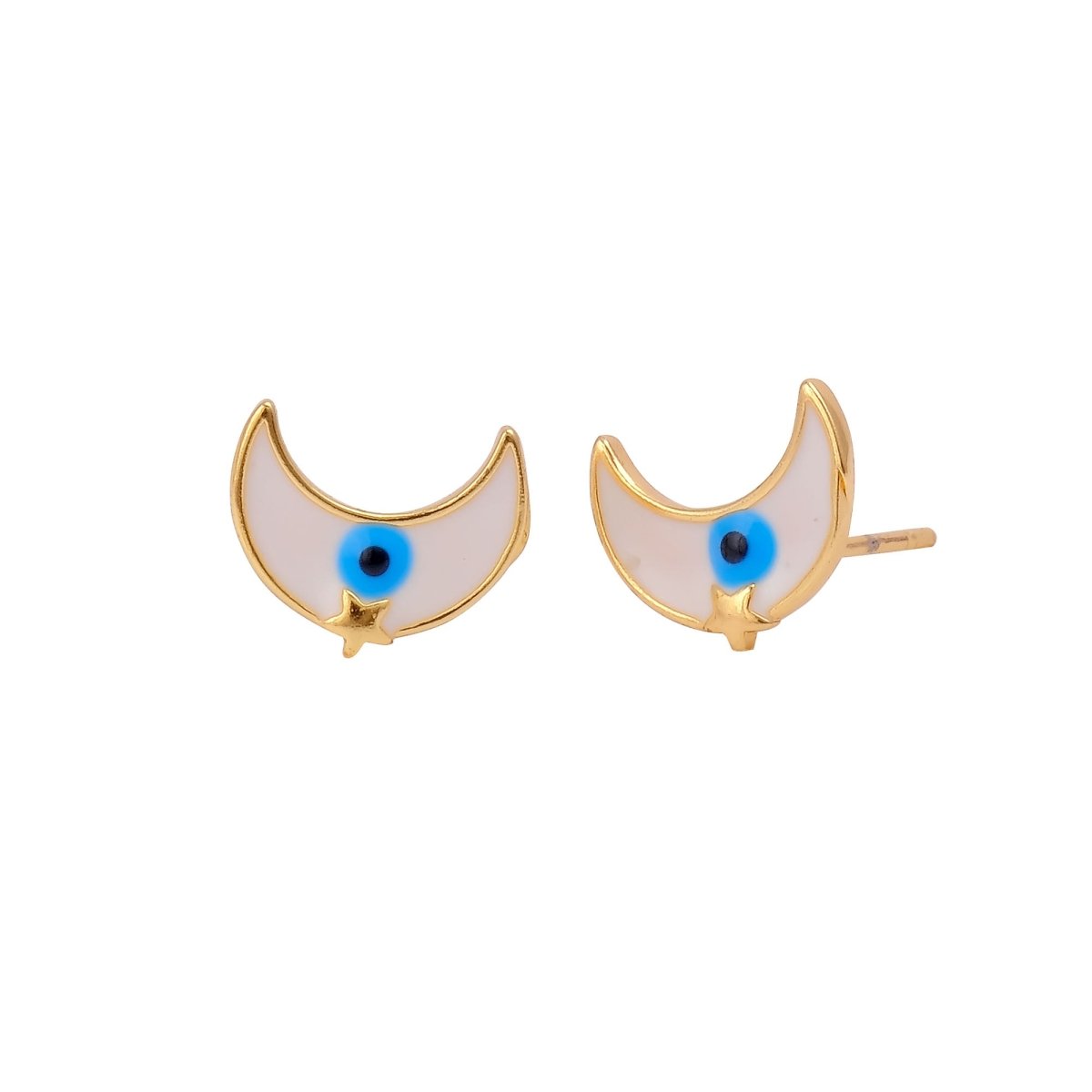 Moon Shape Earrings Celestial Crescent Studs For Women