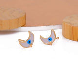 Moon Shape Earrings Celestial Crescent Studs For Women