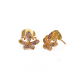Multi Cubic Zircon Gemstone Earrings Gold Plated Jewelry For Women