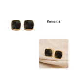 Natural Blue Sapphire Gemstone, Cushion Shape Stud Earrings CE - 1004