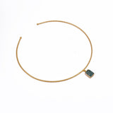 Raw Gemstone Green Strawberry Quartz Choker Necklace, Bui
