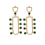 Red Garnet Quartz and Pearl Gold Leaf Statement Earrings with Pearls & Garnet Stones, Artistic Dangle Earrings, Handmade Luxury Jewelry. S (Copy)