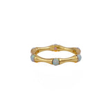 Round Shape Opal Gemstone Eternity Statement Ring, Gold Plated Brass Jewelry CR - 1023