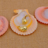 Sculpted Gold Plated Nugget Textured Teardrop Hoop Earrings