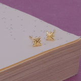 Starburst Stud Earrings Minimal Dainty Gold Plated Star Earrings
