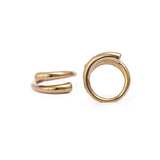 Statement Open Gold Ring, Overlapping Band Gold Ring, Plain Brass Gold Ring For Gifts
