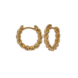 Twisted Gold Hoop Earrings Classic Minimalist Statement Jewelry Everyday Elegant Hoops