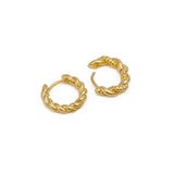 Twisted Gold Hoop Earrings Classic Minimalist Statement Jewelry Everyday Elegant Hoops