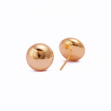 Classic Gold Plated Ball Stud Earrings Minimal Round Sphere