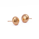 Classic Gold Plated Ball Stud Earrings Minimal Round Sphere