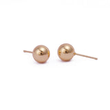 Gold Plated Ball Stud Earrings Classic Round Minimalist Everyday Jewelry