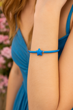 Blue Enamel Jewelry Star Shape Center Bangle Gold Plated Adjustable Bangle