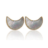 Moon Shape Electroplated Stud Earring Jewelry