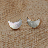 Moon Shape Electroplated Stud Earring Jewelry