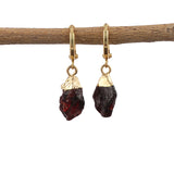 Raw Gemstone Birthstone Dangle & Drop Earrings