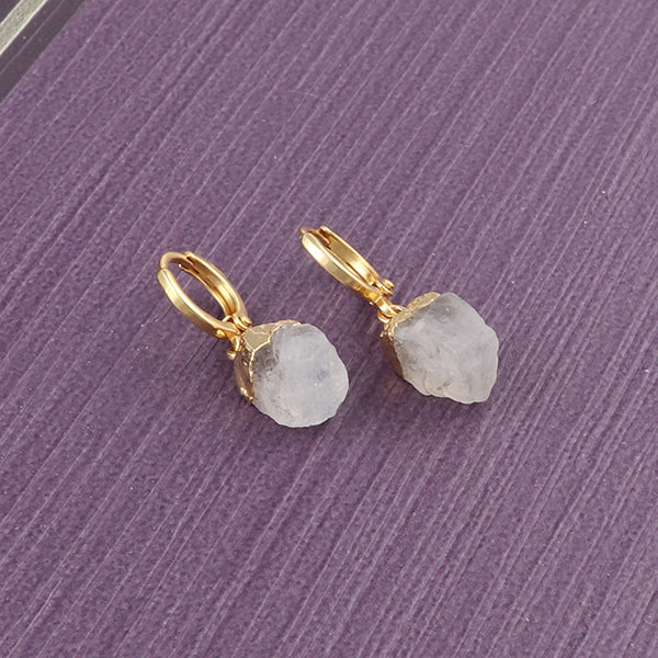 Raw Gemstone Birthstone Dangle & Drop Earrings